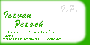 istvan petsch business card